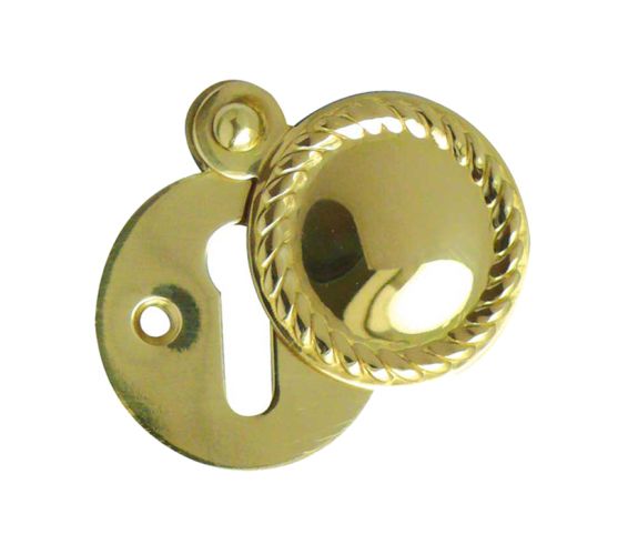 Standard Profile Georgian Covered Escutcheon, Polished Brass