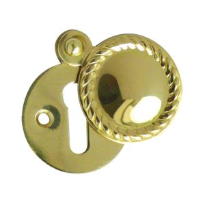 Standard Profile Georgian Covered Escutcheon, Polished Brass