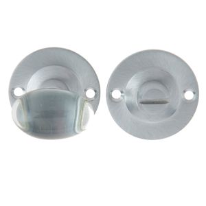 Glass Bathroom Turn & Release (36mm Rose Diameter), Satin Chrome