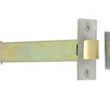 Double Sprung 6 Inch Tubular Latch (Bolt Through) - Silver Or Brass Finish