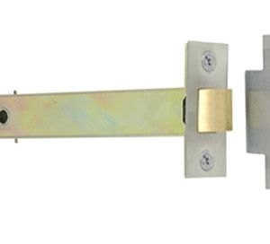 Double Sprung 6 Inch Tubular Latch (Bolt Through) – Silver Or Brass Finish