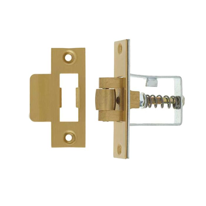 Heavy Duty Rollerbolt Catch, Satin Brass