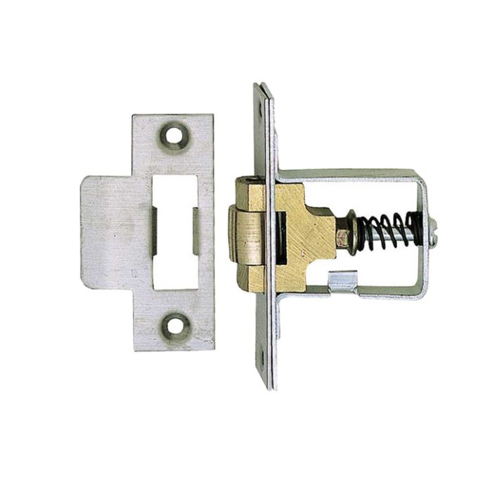 Heavy Duty Rollerbolt Catch, Satin Stainless Steel