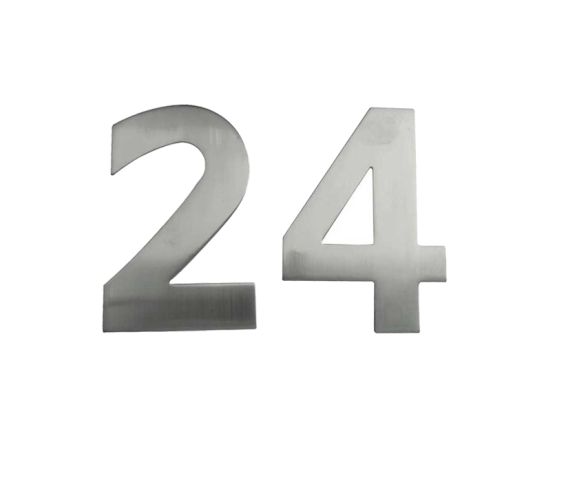 Concealed Fix Numerals (0 – 9), Satin Stainless Steel