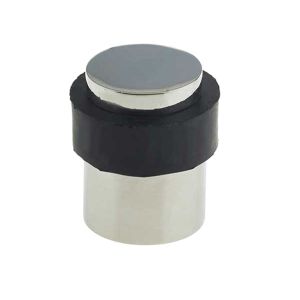 Cylinder Floor Mounted Door Stop (30mm x 40mm), Polished Stainless Steel