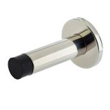 Cylinder Wall Mounted Projecting Door Stop (79mm x 20mm), Polished Stainless Steel