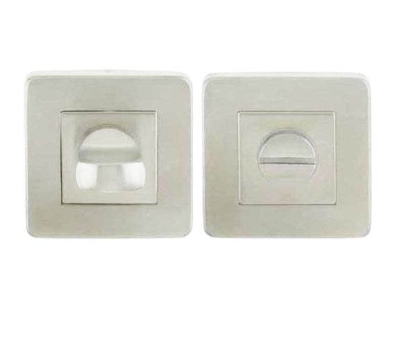 Square Bathroom Turn & Release (52mm x 7mm), Polished Stainless Steel