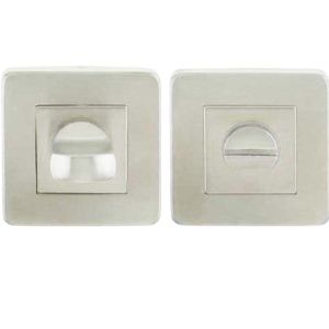Square Bathroom Turn & Release (52mm x 7mm), Polished Stainless Steel