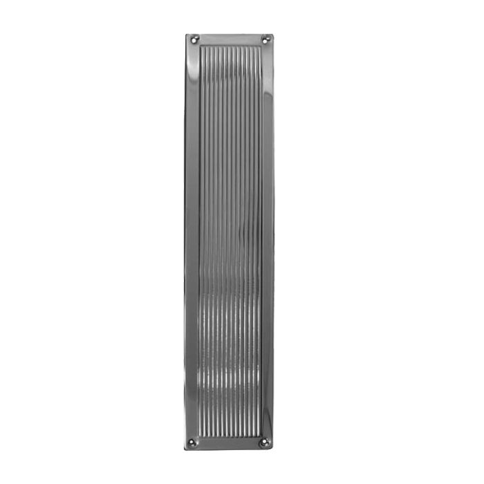 Reeded Fingerplate (305mm x 75mm), Satin Chrome
