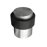 Cylinder Floor Mounted Door Stop (30mm x 40mm), Satin Stainless Steel