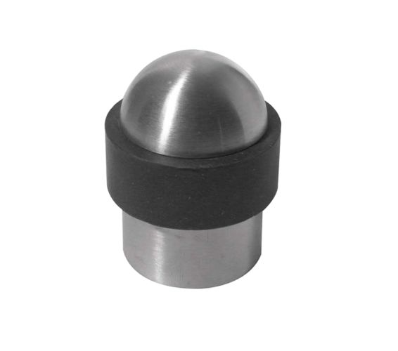 Dome Top Cylinder Floor Mounted Door Stop (30mm x 40mm), Satin Stainless Steel