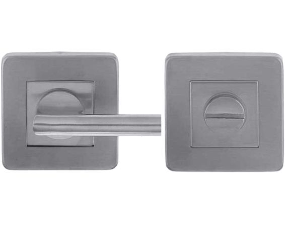 Square Easy Bathroom Turn & Release (52mm x 7mm), Satin Stainless Steel