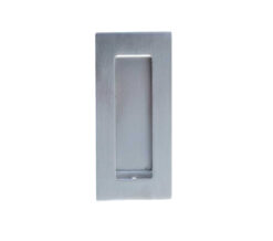 Rectangular Flush Pull (100mm x 50mm), Satin Stainless Steel
