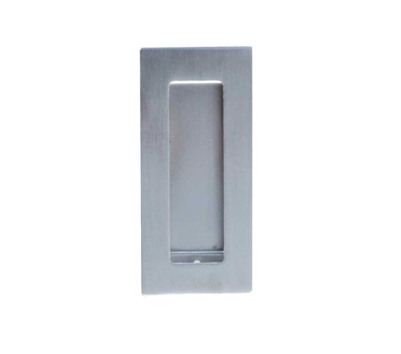 Rectangular Flush Pull (100mm x 50mm), Satin Stainless Steel