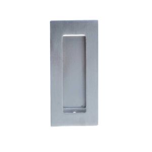 Rectangular Flush Pull (100mm x 50mm), Satin Stainless Steel