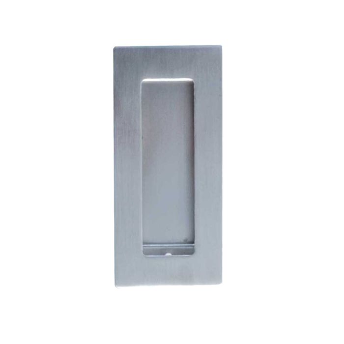 Rectangular Flush Pull (100mm x 50mm), Satin Stainless Steel