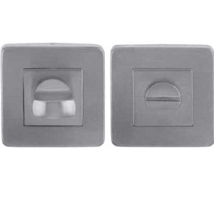 Square Bathroom Turn & Release (52mm x 7mm), Satin Stainless Steel