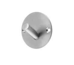 Round Single Robe Hook, Satin Stainless Steel