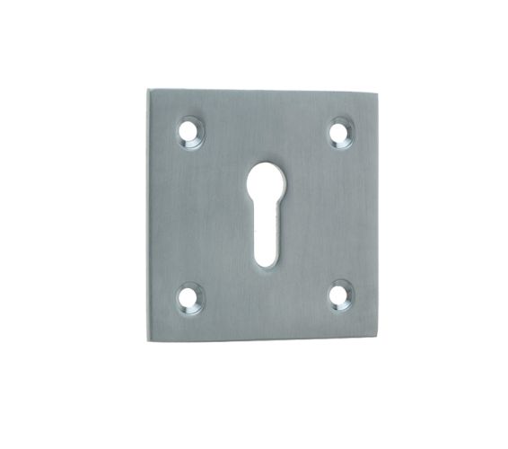 Standard Profile Square Escutcheon, Satin Chrome