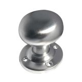 Contract Mushroom Mortice Door Knob (54mm Rose Diameter), Satin Chrome (sold in pairs)