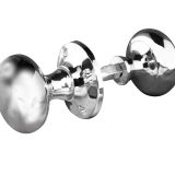 Mushroom Rim Door Knob, Polished Chrome (sold in pairs)