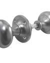 Mushroom Rim Door Knob – 51mm – Satin Chrome (sold in pairs)