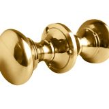 Contract Rim Door Knob, Polished Brass (sold in pairs)