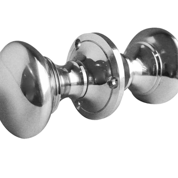 Contract Rim Door Knob, Polished Chrome (sold in pairs)