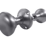 Contract Rim Door Knob, Satin Chrome (sold in pairs)