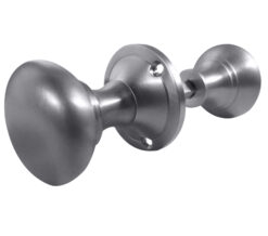 Contract Rim Door Knob, Satin Chrome (sold in pairs)