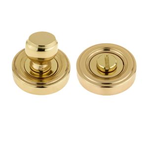 Parisian Bathroom Turn & Release, Polished Brass