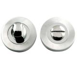 Bathroom Turn & Release (50mm x 10mm), Dual Finish Polished Chrome & Satin Chrome