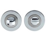 Bathroom Turn & Release (50mm x 10mm), Dual Finish Polished Chrome & Satin Nickel