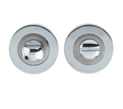 Bathroom Turn & Release (50mm x 10mm), Dual Finish Polished Chrome & Satin Nickel