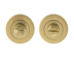 Bathroom Turn & Release (50mm x 10mm), Satin Brass