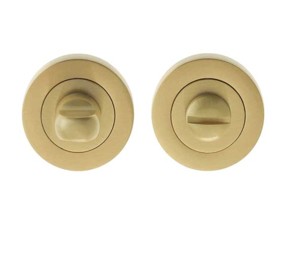 Bathroom Turn & Release (50mm x 10mm), Satin Brass
