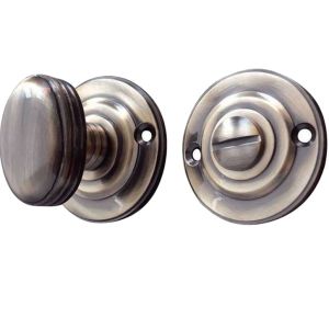 Round Bathroom Turn & Release (40mm Diameter), Antique Brass