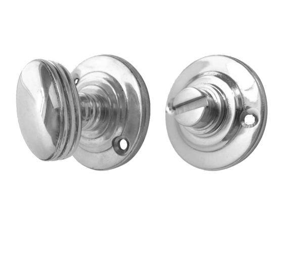Round Bathroom Turn & Release (40mm Diameter), Polished Chrome