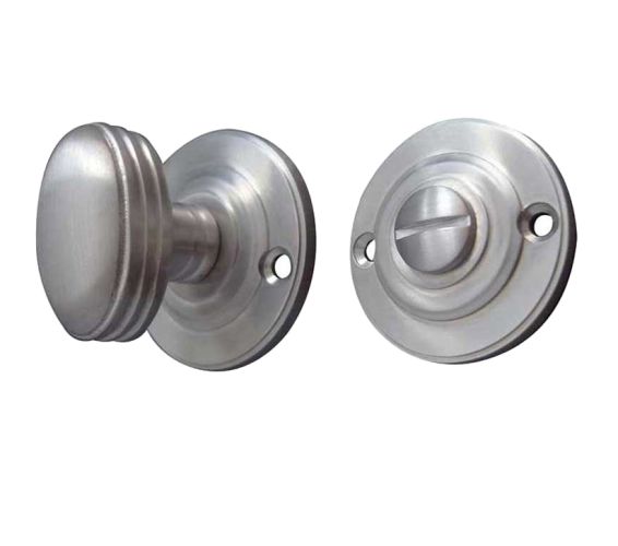 Round Bathroom Turn & Release (40mm Diameter), Satin Chrome