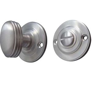 Round Bathroom Turn & Release (40mm Diameter), Satin Chrome