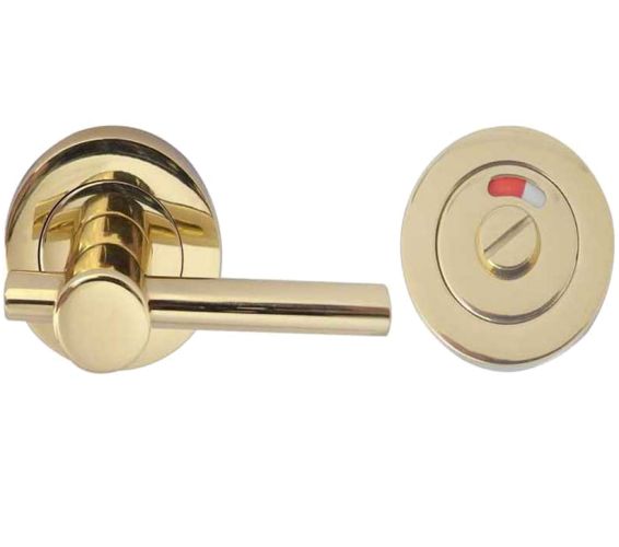 Easy Bathroom Turn & Release With Indicator (50mm x 10mm), Polished Brass