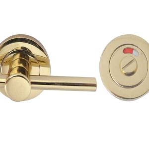Easy Bathroom Turn & Release With Indicator (50mm x 10mm), Polished Brass