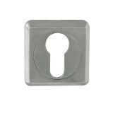 Euro Profile Square Escutcheon, Satin Chrome