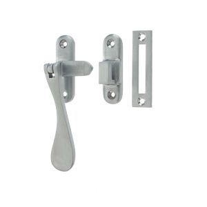 Hook And Mortice Casement Fastener, Satin Chrome