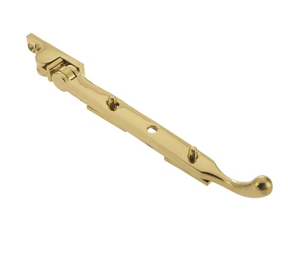 Bulb End Casement Window Stay (8″, 10″ OR 12″), Polished Brass