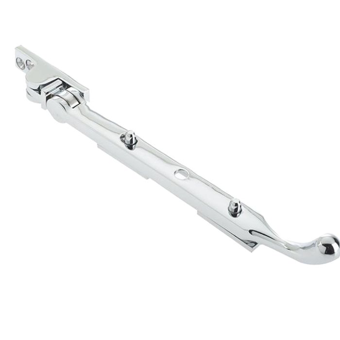 Bulb End Casement Window Stay (8″, 10″ OR 12″), Polished Chrome