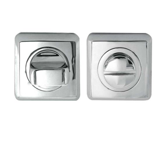 Square Bathroom Turn & Release (50mm x 10mm), Polished Chrome