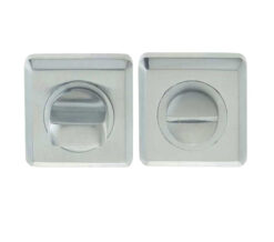 Square Bathroom Turn & Release (50mm x 10mm), Satin Chrome