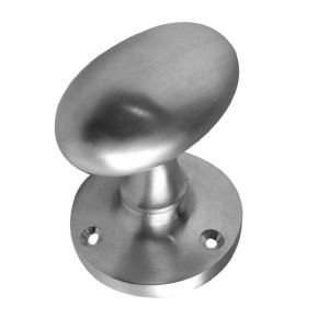 Contract Oval Mortice Door Knob, Satin Chrome (sold in pairs)