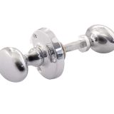 Oval Rim Door Knob, Polished Chrome (sold in pairs)